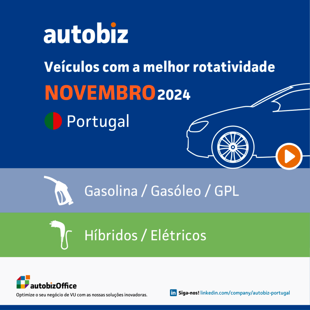 Veículos com a melhor rotatividade NOVEMBRO 2024